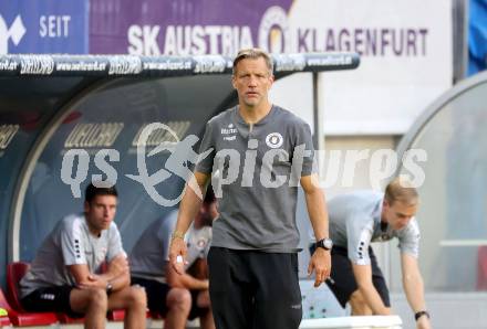 Fussball 2. Liga. SK Austria Klagenfurt gegen Young Violets Austria Wien. Trainer Rolf Landerl (Klagenfurt). Klagenfurt, 8.8.2025.
Foto: Kuess
www.qspictures.net
---
pressefotos, pressefotografie, kuess, qs, qspictures, sport, bild, bilder, bilddatenbank
