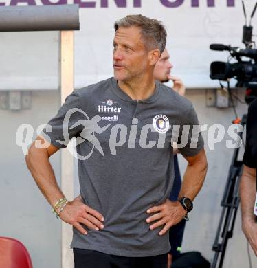 Fussball 2. Liga. SK Austria Klagenfurt gegen Young Violets Austria Wien. Trainer Rolf Landerl (Klagenfurt). Klagenfurt, 8.8.2025.
Foto: Kuess
www.qspictures.net
---
pressefotos, pressefotografie, kuess, qs, qspictures, sport, bild, bilder, bilddatenbank