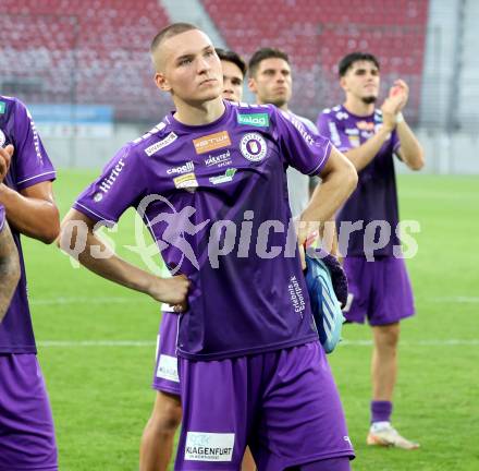Fussball 2. Liga. SK Austria Klagenfurt gegen Young Violets Austria Wien. Bartol Barisic  (Klagenfurt). Klagenfurt, 8.8.2025.
Foto: Kuess
www.qspictures.net
---
pressefotos, pressefotografie, kuess, qs, qspictures, sport, bild, bilder, bilddatenbank