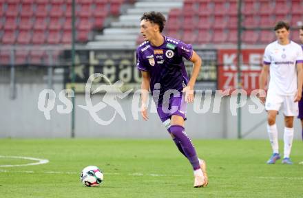 Fussball 2. Liga. SK Austria Klagenfurt gegen Young Violets Austria Wien. Marcel Krnjic  (Klagenfurt). Klagenfurt, 8.8.2025.
Foto: Kuess
www.qspictures.net
---
pressefotos, pressefotografie, kuess, qs, qspictures, sport, bild, bilder, bilddatenbank