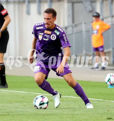 Fussball 2. Liga. SK Austria Klagenfurt gegen Young Violets Austria Wien. Michael Lang  (Klagenfurt). Klagenfurt, 8.8.2025.
Foto: Kuess
www.qspictures.net
---
pressefotos, pressefotografie, kuess, qs, qspictures, sport, bild, bilder, bilddatenbank