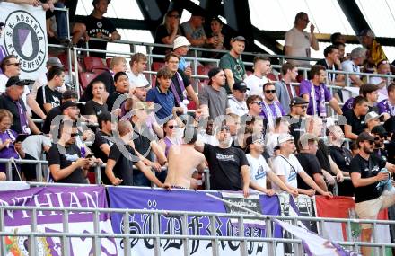 Fussball 2. Liga. SK Austria Klagenfurt gegen Young Violets Austria Wien. Fans (Klagenfurt). Klagenfurt, 8.8.2025.
Foto: Kuess
www.qspictures.net
---
pressefotos, pressefotografie, kuess, qs, qspictures, sport, bild, bilder, bilddatenbank