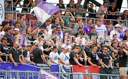 Fussball 2. Liga. SK Austria Klagenfurt gegen Young Violets Austria Wien. Fans (Klagenfurt). Klagenfurt, 8.8.2025.
Foto: Kuess
www.qspictures.net
---
pressefotos, pressefotografie, kuess, qs, qspictures, sport, bild, bilder, bilddatenbank