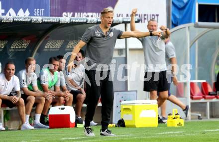Fussball 2. Liga. SK Austria Klagenfurt gegen Young Violets Austria Wien. Trainer Rolf Landerl  (Klagenfurt). Klagenfurt, 8.8.2025.
Foto: Kuess
www.qspictures.net
---
pressefotos, pressefotografie, kuess, qs, qspictures, sport, bild, bilder, bilddatenbank