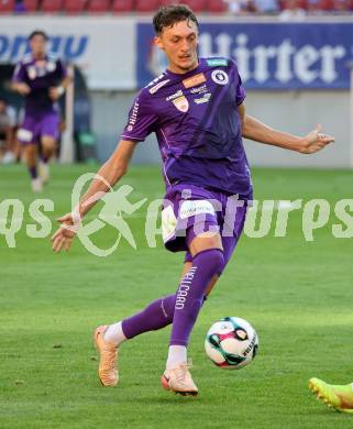Fussball 2. Liga. SK Austria Klagenfurt gegen Young Violets Austria Wien. Marcel Krnjic  (Klagenfurt). Klagenfurt, 8.8.2025.
Foto: Kuess
www.qspictures.net
---
pressefotos, pressefotografie, kuess, qs, qspictures, sport, bild, bilder, bilddatenbank
