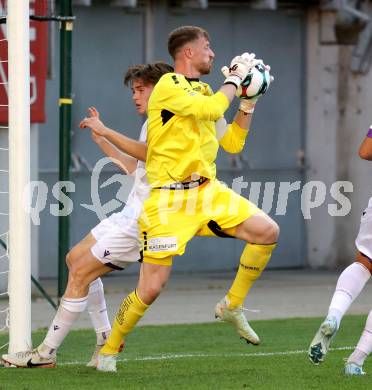 Fussball 2. Liga. SK Austria Klagenfurt gegen Young Violets Austria Wien. Manuel Kuttin  (Klagenfurt). Klagenfurt, 8.8.2025.
Foto: Kuess
www.qspictures.net
---
pressefotos, pressefotografie, kuess, qs, qspictures, sport, bild, bilder, bilddatenbank