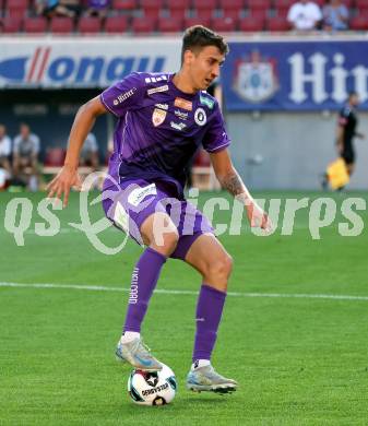 Fussball 2. Liga. SK Austria Klagenfurt gegen Young Violets Austria Wien. Mario Matkovic   (Klagenfurt). Klagenfurt, 8.8.2025.
Foto: Kuess
www.qspictures.net
---
pressefotos, pressefotografie, kuess, qs, qspictures, sport, bild, bilder, bilddatenbank