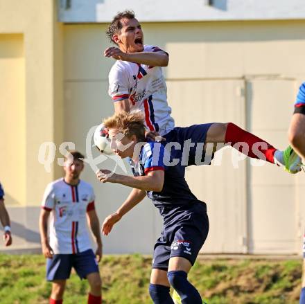 Fussball Unterliga Mitte. Arriach gegen Ludmannsdorf.  Adva Pozderac (Arriach),  Julian Hobel (Ludmannsdorf).  Arriach, am 9.8.2025.
Foto. Kuess
www.qspictures.net
---
pressefotos, pressefotografie, kuess, qs, qspictures, sport, bild, bilder, bilddatenbank