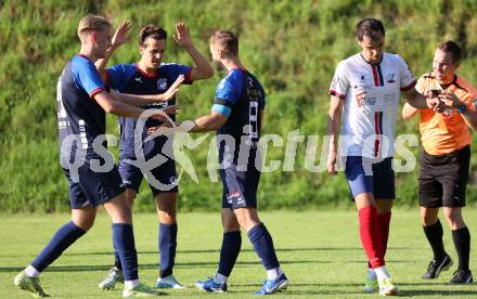 Fussball Unterliga Mitte. Arriach gegen Ludmannsdorf.  Torjubel Michael Jakopitsch  (Ludmannsdorf).  Arriach, am 9.8.2025.
Foto. Kuess
www.qspictures.net
---
pressefotos, pressefotografie, kuess, qs, qspictures, sport, bild, bilder, bilddatenbank