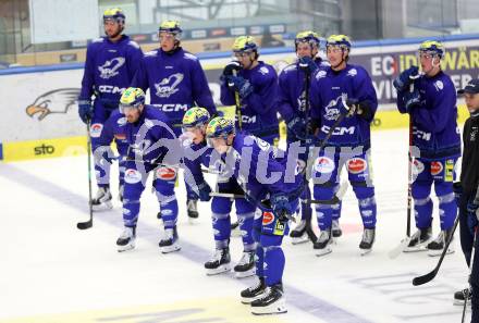 Eishockey Bundesliga. Training VSV.  Villach, am 11.8.2025.
Foto: Kuess
www.qspictures.net
---
pressefotos, pressefotografie, kuess, qs, qspictures, sport, bild, bilder, bilddatenbank