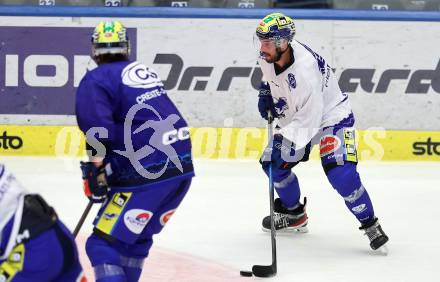 Eishockey Bundesliga. Training VSV.  Steven Strong. Villach, am 11.8.2025.
Foto: Kuess
www.qspictures.net
---
pressefotos, pressefotografie, kuess, qs, qspictures, sport, bild, bilder, bilddatenbank