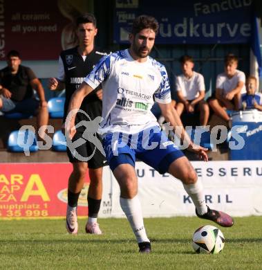Fussball Regionalliga Mitte.  Treibach gegen Voitsberg. Michael Novak  (Treibach),      Treibach, am 15.8.2025.
Foto. Kuess
www.qspictures.net
---
pressefotos, pressefotografie, kuess, qs, qspictures, sport, bild, bilder, bilddatenbank