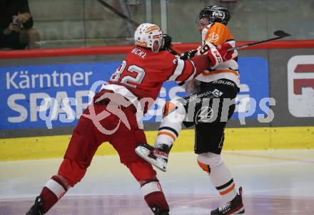 Eishockey Bundesliga. Testspiel. KAC gegen Grizzlys Wolfsburg. Thimo Nickl (KAC), Bobby Lynch (Wolfsburg) Klagenfurt, am 20.8.2025.
Foto: Kuess
www.qspictures.net
---
pressefotos, pressefotografie, kuess, qs, qspictures, sport, bild, bilder, bilddatenbank