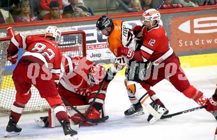 Eishockey Bundesliga. Testspiel. KAC gegen Grizzlys Wolfsburg. Thimo Nickl, Florian Vorauer, David Maier (KAC), Justin Feser  (Wolfsburg) Klagenfurt, am 20.8.2025.
Foto: Kuess
www.qspictures.net
---
pressefotos, pressefotografie, kuess, qs, qspictures, sport, bild, bilder, bilddatenbank