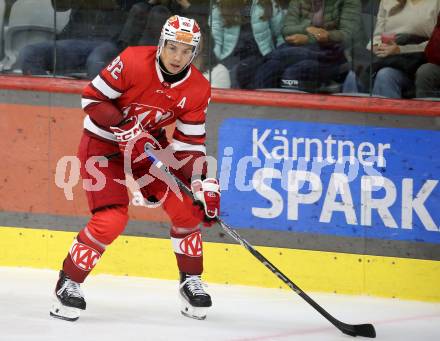 Eishockey Bundesliga. Testspiel. KAC gegen Grizzlys Wolfsburg. Clemens Unterweger (KAC).  Klagenfurt, am 20.8.2025.
Foto: Kuess
www.qspictures.net
---
pressefotos, pressefotografie, kuess, qs, qspictures, sport, bild, bilder, bilddatenbank
