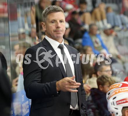 Eishockey Bundesliga. Testspiel. KAC gegen Grizzlys Wolfsburg.  Trainer Kirk Furey  (KAC). Klagenfurt, am 20.8.2025.
Foto: Kuess
www.qspictures.net
---
pressefotos, pressefotografie, kuess, qs, qspictures, sport, bild, bilder, bilddatenbank