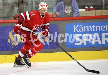 Eishockey Bundesliga. Testspiel. KAC gegen Grizzlys Wolfsburg. Maximilian Preiml (KAC).  Klagenfurt, am 20.8.2025.
Foto: Kuess
www.qspictures.net
---
pressefotos, pressefotografie, kuess, qs, qspictures, sport, bild, bilder, bilddatenbank