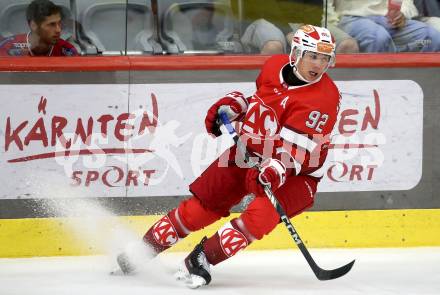 Eishockey Bundesliga. Testspiel. KAC gegen Grizzlys Wolfsburg. Clemens Unterweger  (KAC).  Klagenfurt, am 20.8.2025.
Foto: Kuess
www.qspictures.net
---
pressefotos, pressefotografie, kuess, qs, qspictures, sport, bild, bilder, bilddatenbank