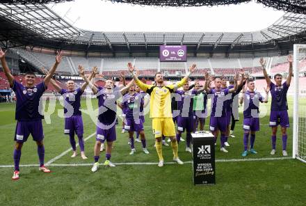 Fussball 2. Liga. SK Austria Klagenfurt gegen SW Bregenz. Jubel  (Klagenfurt). Klagenfurt, 23.8.2025.
Foto: Kuess
www.qspictures.net
---
pressefotos, pressefotografie, kuess, qs, qspictures, sport, bild, bilder, bilddatenbank