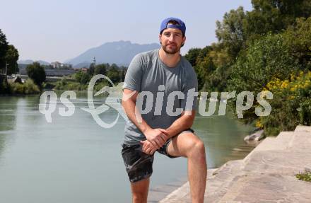 Eishockey Bundesliga. Interview Nick Hutchison (VSV).  Villach, am 13.8.2025.
Foto: Kuess
www.qspictures.net
---
pressefotos, pressefotografie, kuess, qs, qspictures, sport, bild, bilder, bilddatenbank