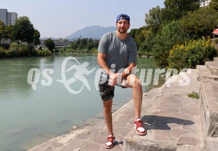 Eishockey Bundesliga. Interview Nick Hutchison (VSV).  Villach, am 13.8.2025.
Foto: Kuess
www.qspictures.net
---
pressefotos, pressefotografie, kuess, qs, qspictures, sport, bild, bilder, bilddatenbank