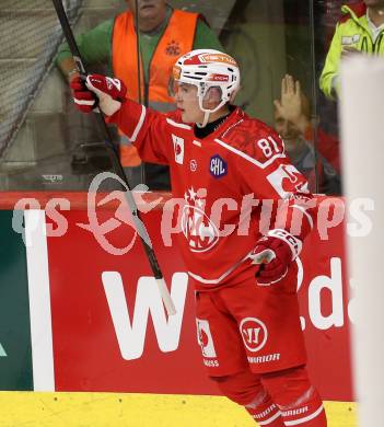Eishockey Champions Hockey League. CHL. KAC gegen Sparta Prague.  Torjubel Finn Van Ee  (KAC). Klagenfurt, am 28.8.2025.
Foto: Kuess
www.qspictures.net
---
pressefotos, pressefotografie, kuess, qs, qspictures, sport, bild, bilder, bilddatenbank