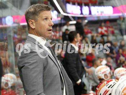 Eishockey Champions Hockey League. CHL. KAC gegen Sparta Prague.  Trainer Kirk Furey  (KAC). Klagenfurt, am 28.8.2025.
Foto: Kuess
www.qspictures.net
---
pressefotos, pressefotografie, kuess, qs, qspictures, sport, bild, bilder, bilddatenbank