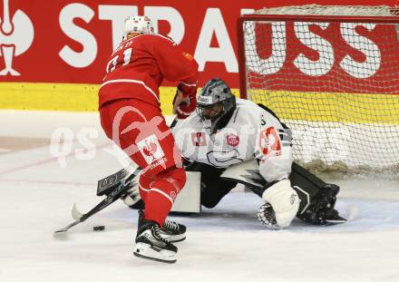 Eishockey Champions Hockey League. CHL. KAC gegen Sparta Prague.  Finn Van Ee  (KAC), Jakub Kovar  (Prag). Klagenfurt, am 28.8.2025.
Foto: Kuess
www.qspictures.net
---
pressefotos, pressefotografie, kuess, qs, qspictures, sport, bild, bilder, bilddatenbank