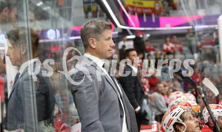 Eishockey Champions Hockey League. CHL. KAC gegen Sparta Prague. Trainer Kirk Furey  (KAC). Klagenfurt, am 28.8.2025.
Foto: Kuess
www.qspictures.net
---
pressefotos, pressefotografie, kuess, qs, qspictures, sport, bild, bilder, bilddatenbank