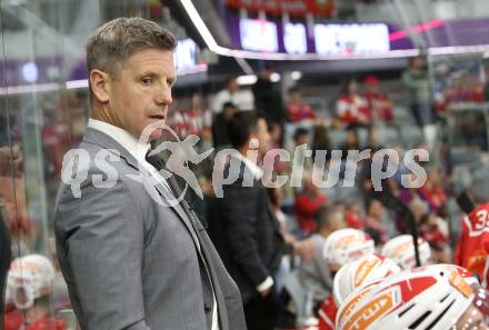 Eishockey Champions Hockey League. CHL. KAC gegen Sparta Prague.  Trainer Kirk Furey  (KAC). Klagenfurt, am 28.8.2025.
Foto: Kuess
www.qspictures.net
---
pressefotos, pressefotografie, kuess, qs, qspictures, sport, bild, bilder, bilddatenbank