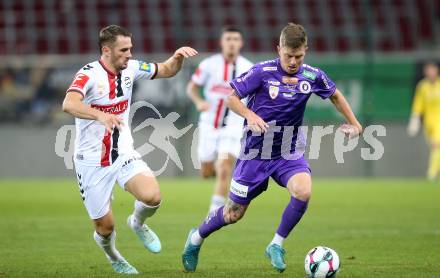 Fussball 2. Liga. SK Austria Klagenfurt gegen Admira Wacker. Nik Marinsek (Klagenfurt), Turgay Gemicibasi  (Admira). Klagenfurt, 29.8.2025.
Foto: Kuess
www.qspictures.net
---
pressefotos, pressefotografie, kuess, qs, qspictures, sport, bild, bilder, bilddatenbank