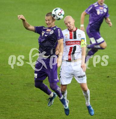 Fussball 2. Liga. SK Austria Klagenfurt gegen Admira Wacker. Bartol Barisic  (Klagenfurt), Stefan Haudum   (Admira). Klagenfurt, 29.8.2025.
Foto: Kuess
www.qspictures.net
---
pressefotos, pressefotografie, kuess, qs, qspictures, sport, bild, bilder, bilddatenbank