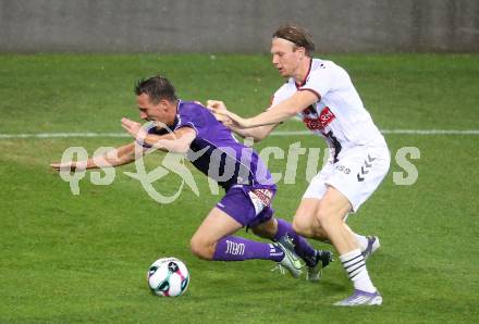 Fussball 2. Liga. SK Austria Klagenfurt gegen Admira Wacker. Michael Lang   (Klagenfurt),  Sky Schwarz (Admira). Klagenfurt, 29.8.2025.
Foto: Kuess
www.qspictures.net
---
pressefotos, pressefotografie, kuess, qs, qspictures, sport, bild, bilder, bilddatenbank