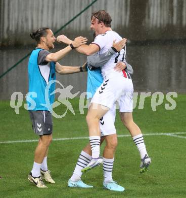 Fussball 2. Liga. SK Austria Klagenfurt gegen Admira Wacker.  Torjubel Sky Schwarz   (Admira). Klagenfurt, 29.8.2025.
Foto: Kuess
www.qspictures.net
---
pressefotos, pressefotografie, kuess, qs, qspictures, sport, bild, bilder, bilddatenbank