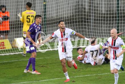 Fussball 2. Liga. SK Austria Klagenfurt gegen Admira Wacker.   Torjubel Alexander Schmidt    (Admira). Klagenfurt, 29.8.2025.
Foto: Kuess
www.qspictures.net
---
pressefotos, pressefotografie, kuess, qs, qspictures, sport, bild, bilder, bilddatenbank