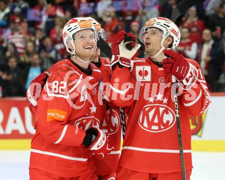 Eishockey Champions Hockey League. CHL. KAC gegen Eisbaeren Berlin. Thimo Nickl, David Maier  (KAC). Klagenfurt, am 30.8.2025.
Foto: Kuess
www.qspictures.net
---
pressefotos, pressefotografie, kuess, qs, qspictures, sport, bild, bilder, bilddatenbank