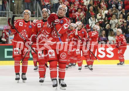 Eishockey Champions Hockey League. CHL. KAC gegen Eisbaeren Berlin.  Jubel  (KAC). Klagenfurt, am 30.8.2025.
Foto: Kuess
www.qspictures.net
---
pressefotos, pressefotografie, kuess, qs, qspictures, sport, bild, bilder, bilddatenbank