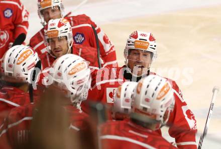 Eishockey Champions Hockey League. CHL. KAC gegen Eisbaeren Berlin. Torjubel Nicholas Petersen  (KAC). Klagenfurt, am 30.8.2025.
Foto: Kuess
www.qspictures.net
---
pressefotos, pressefotografie, kuess, qs, qspictures, sport, bild, bilder, bilddatenbank