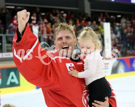 Eishockey Champions Hockey League. CHL. KAC gegen Eisbaeren Berlin.  Jubel Sebastian Dahm (KAC). Klagenfurt, am 30.8.2025.
Foto: Kuess
www.qspictures.net
---
pressefotos, pressefotografie, kuess, qs, qspictures, sport, bild, bilder, bilddatenbank
