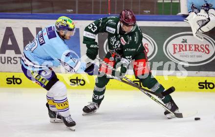 Eishockey Bundesliga. Testspiel. VSV gegen Rosenheim. Thomas Vallant   (VSV),  Daniel Weiss   (Rosenheim). Villach, am 6.9..2025.
Foto: Kuess
www.qspictures.net
---
pressefotos, pressefotografie, kuess, qs, qspictures, sport, bild, bilder, bilddatenbank