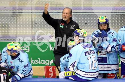 Eishockey Bundesliga. Testspiel. VSV gegen Rosenheim.  Trainer Trau Tuomie  (VSV).  Villach, am 6.9..2025.
Foto: Kuess
www.qspictures.net
---
pressefotos, pressefotografie, kuess, qs, qspictures, sport, bild, bilder, bilddatenbank
