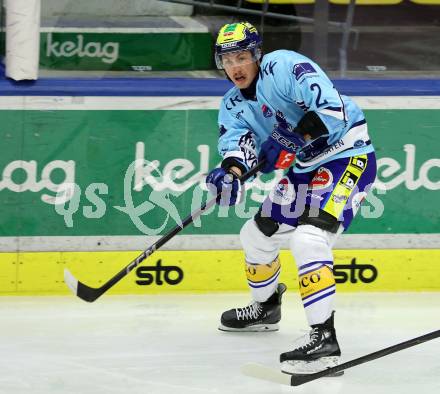 Eishockey Bundesliga. Testspiel. VSV gegen Rosenheim. Dylan Macpherson  (VSV). Villach, am 6.9..2025.
Foto: Kuess
www.qspictures.net
---
pressefotos, pressefotografie, kuess, qs, qspictures, sport, bild, bilder, bilddatenbank