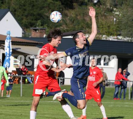 Fussball Kaerntner Liga. Grafenstein gegen KAC. Marco Mueller  (Grafenstein),  Maximilian Walter Grochar (KAC). Klagenfurt, am 27.9.2025.
Foto: Kuess
www.qspictures.net
---
pressefotos, pressefotografie, kuess, qs, qspictures, sport, bild, bilder, bilddatenbank