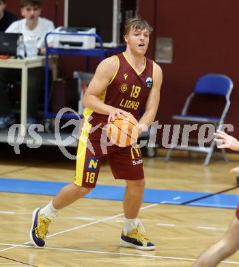 Basketball  2025/2026. Austria Cup.  Woerthersee Piraten gegen Traiskirchen Lions NexGen.    Jakob Leitner  (Traiskirchen). Klagenfurt, am 27.9.2025.
Foto: Kuess


---
pressefotos, pressefotografie, kuess, qs, qspictures, sport, bild, bilder, bilddatenbank