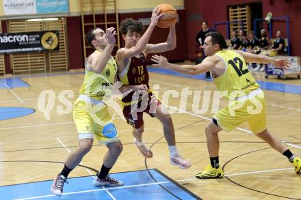 Basketball  2025/2026. Austria Cup.  Woerthersee Piraten gegen Traiskirchen Lions NexGen.    Andreas Nuck, Jan-Arne Apschner (Piraten), Konstantin Seher   (Traiskirchen). Klagenfurt, am 27.9.2025.
Foto: Kuess


---
pressefotos, pressefotografie, kuess, qs, qspictures, sport, bild, bilder, bilddatenbank