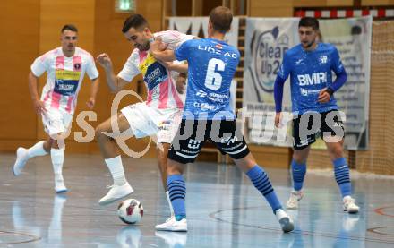 Futsal. Oesterreichische Futsal Liga. 1. OEFB Futsal Liga. . Carinthia Flamengo Futsal Club gegen FC Diamant Linz. Jernej Kunc   (Carinthia Flamengo Futsal Club),  Davor Arnautovic  (Linz).  Klagenfurt, 5.10..2025.
Foto: Kuess
www.qspictures.net
---
pressefotos, pressefotografie, kuess, qs, qspictures, sport, bild, bilder, bilddatenbank