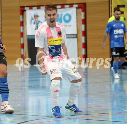 Futsal. Oesterreichische Futsal Liga. 1. OEFB Futsal Liga. . Carinthia Flamengo Futsal Club gegen FC Diamant Linz.  Torjubel Smajl Delic) (Carinthia Flamengo Futsal Club).  Klagenfurt, 5.10..2025.
Foto: Kuess
www.qspictures.net
---
pressefotos, pressefotografie, kuess, qs, qspictures, sport, bild, bilder, bilddatenbank