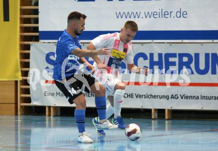 Futsal. Oesterreichische Futsal Liga. 1. OEFB Futsal Liga. . Carinthia Flamengo Futsal Club gegen FC Diamant Linz. Smajl Delic   (Carinthia Flamengo Futsal Club),  Stefan Krstic  (Linz).  Klagenfurt, 5.10..2025.
Foto: Kuess
www.qspictures.net
---
pressefotos, pressefotografie, kuess, qs, qspictures, sport, bild, bilder, bilddatenbank