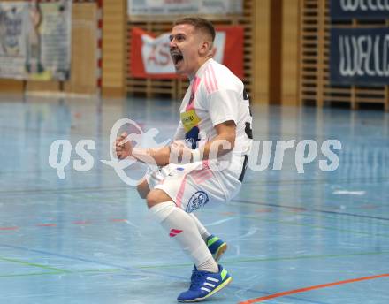 Futsal. Oesterreichische Futsal Liga. 1. OEFB Futsal Liga. . Carinthia Flamengo Futsal Club gegen FC Diamant Linz.  Torjubel Smajl Delic) (Carinthia Flamengo Futsal Club).  Klagenfurt, 5.10..2025.
Foto: Kuess
www.qspictures.net
---
pressefotos, pressefotografie, kuess, qs, qspictures, sport, bild, bilder, bilddatenbank