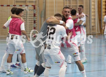 Futsal. Oesterreichische Futsal Liga. 1. OEFB Futsal Liga. . Carinthia Flamengo Futsal Club gegen FC Diamant Linz.  Jubel  (Carinthia Flamengo Futsal Club).  Klagenfurt, 5.10..2025.
Foto: Kuess
www.qspictures.net
---
pressefotos, pressefotografie, kuess, qs, qspictures, sport, bild, bilder, bilddatenbank